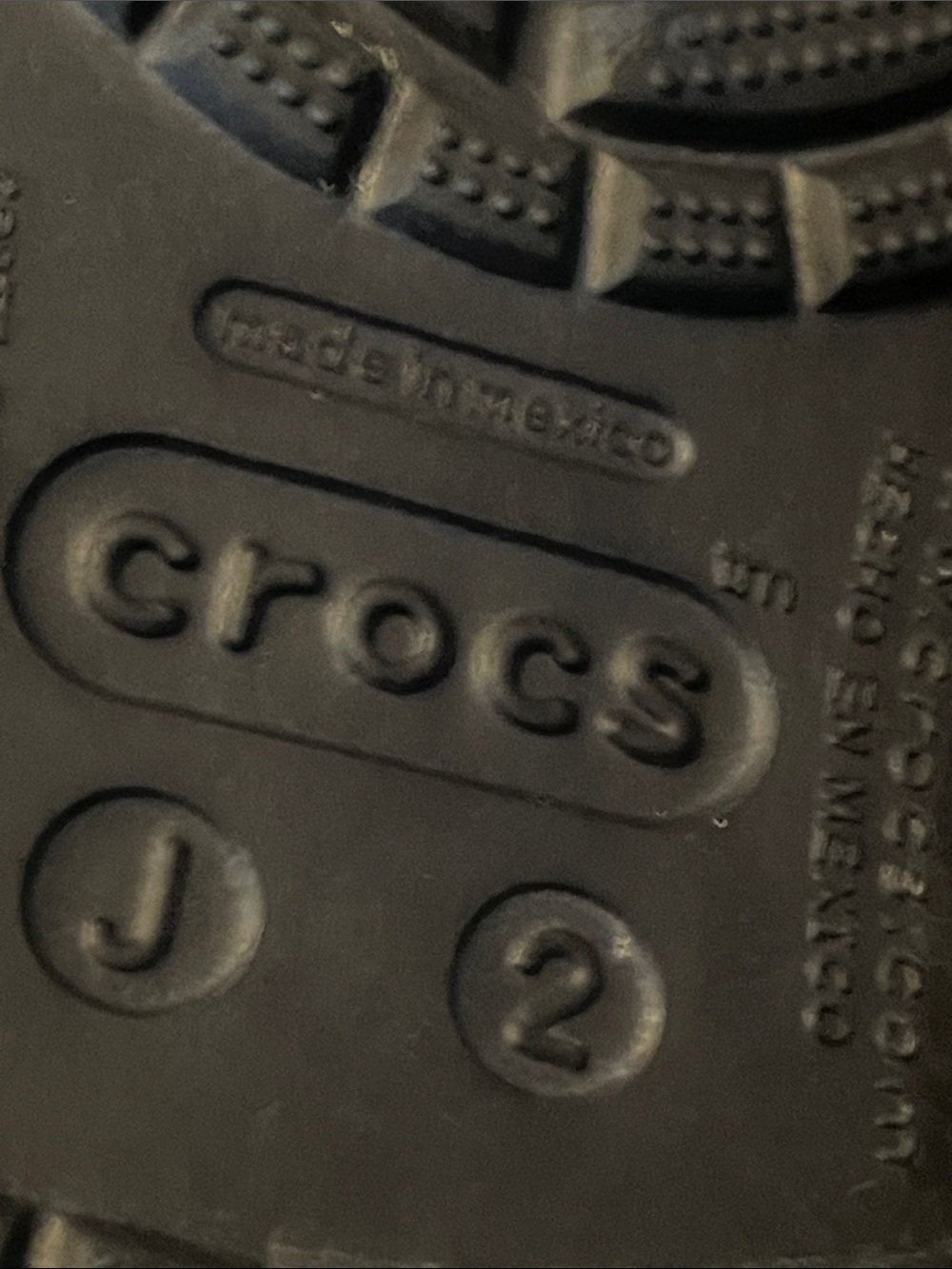CROCS Navy Flats with Pink Accent Trim - Picture 3 of 7